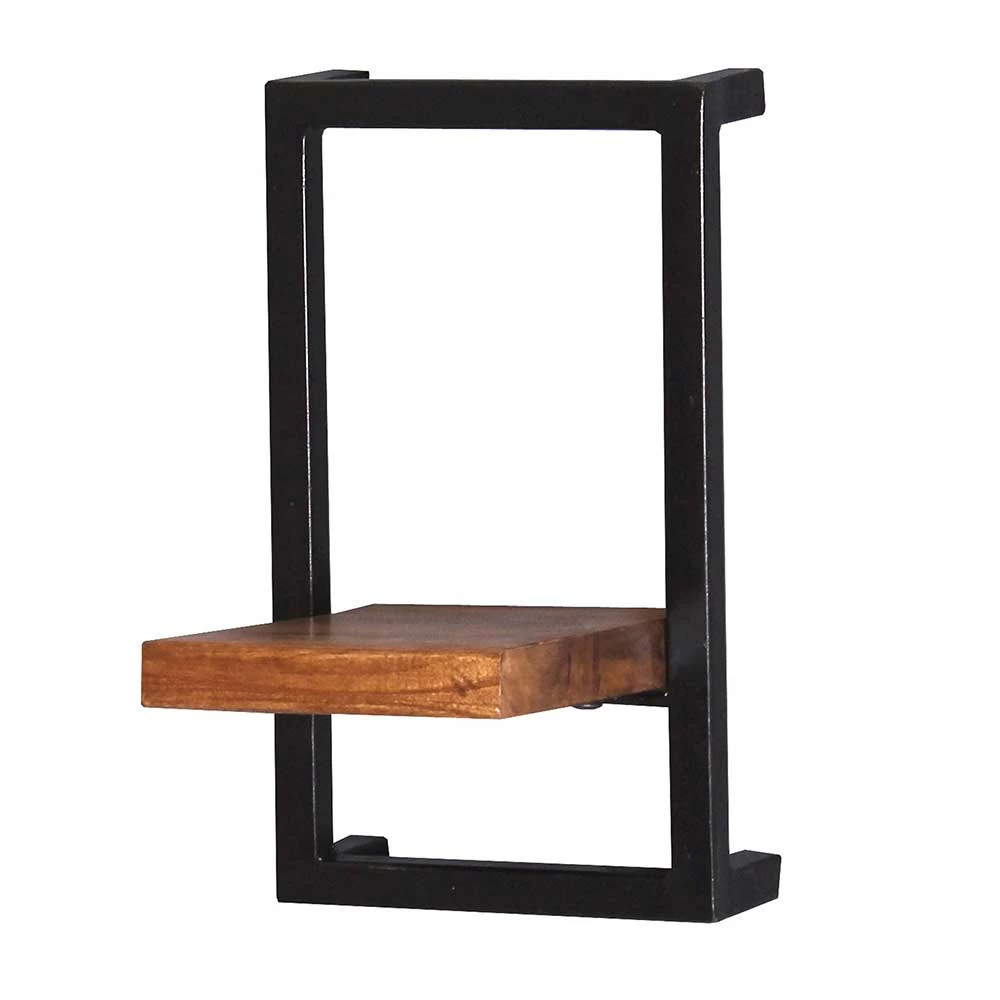 20x35x25 Wandregal Aus Massivholz & Metall - Mendoza II