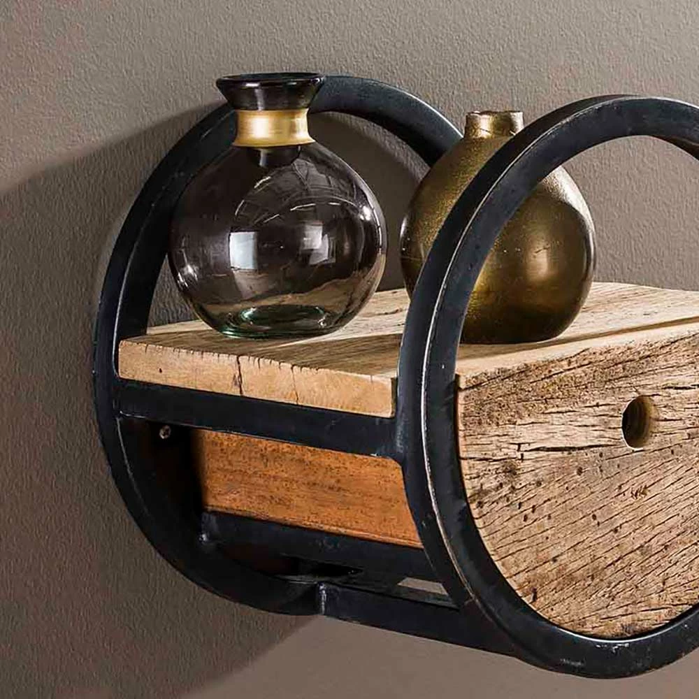 30cm Rundes Wandregal Mit Schublade - Ultina – Bild 5