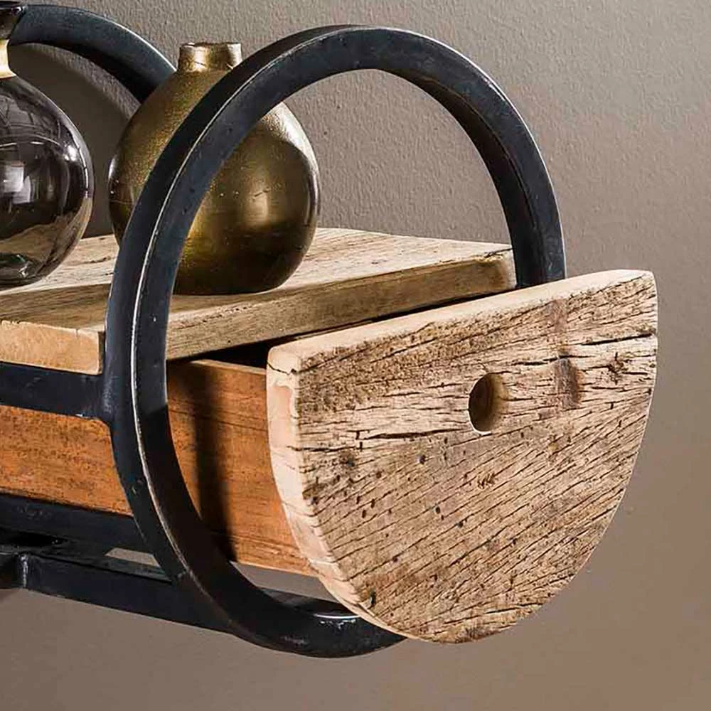 30cm Rundes Wandregal Mit Schublade - Ultina – Bild 6