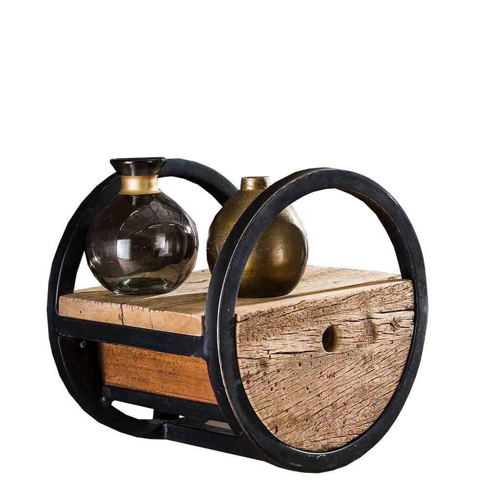 30cm Rundes Wandregal Mit Schublade - Ultina