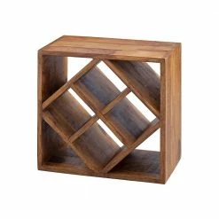 40x40x25 Weinregal Aus Massivholz - Sharmota