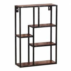 40x60x13 Industrial Wandregal Mit 5 Fächern - Mendoza