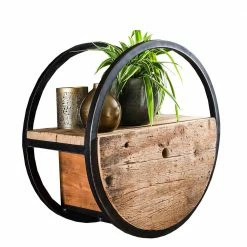 50 Cm Rundes Hängeregal Mit Einer Schublade - Malte