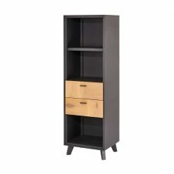 52x168x43 Regal In Grau & Eiche Bianco - Hopiz