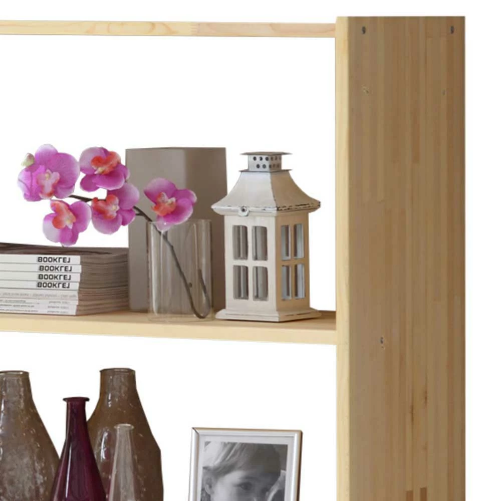 6 Fächer Holzregal Ohne Rückwand - Unkorian – Bild 3