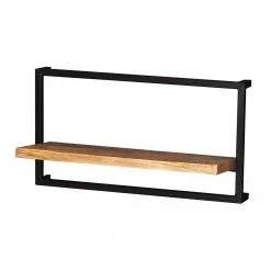 65x35x25 Metall Hängeregal Mit Holz Ablageboden - Evradon