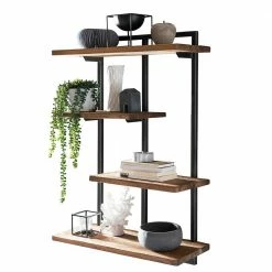 Cooles Loft Hängeregal Mit 4 Böden - Teako