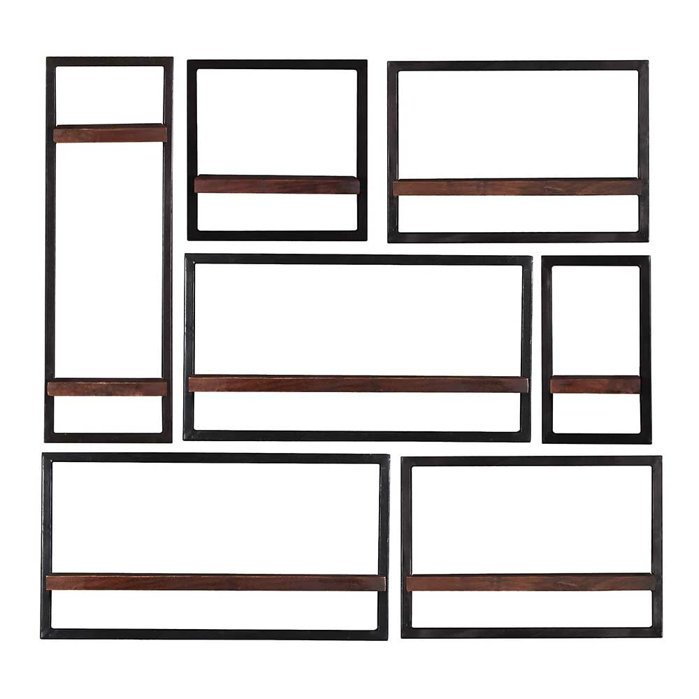 Designer Hängeregale Kombi - Solapura (siebenteilig)