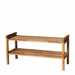 Eiche Schuhregal Mit Geölter Oberfläche - Helvana