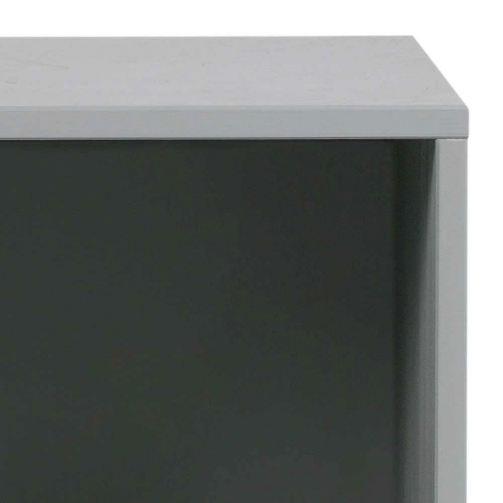 Graues Holzregal Mit Metallgestell Schwarz - Lanik – Bild 3