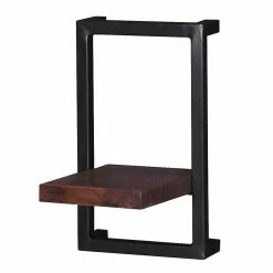 Hängeregal Aus Metall & Altholz - Solapura