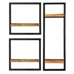 Kleine Hängeregale Als Set Aus Massivholz - Evradon (dreiteilig)
