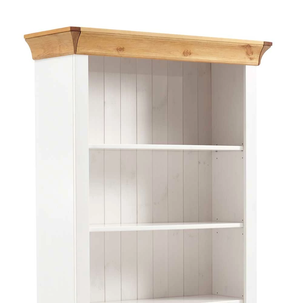 Landhaus Massivholzregal Sibiuta In Weiß Kiefer – Bild 3