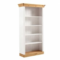 Landhaus Massivholzregal Sibiuta In Weiß Kiefer