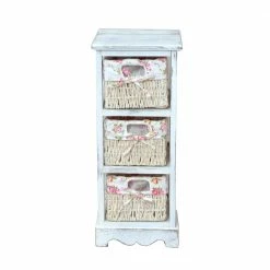 Romantisches Regal Mit 3 Körben Fortiguno In Weiß