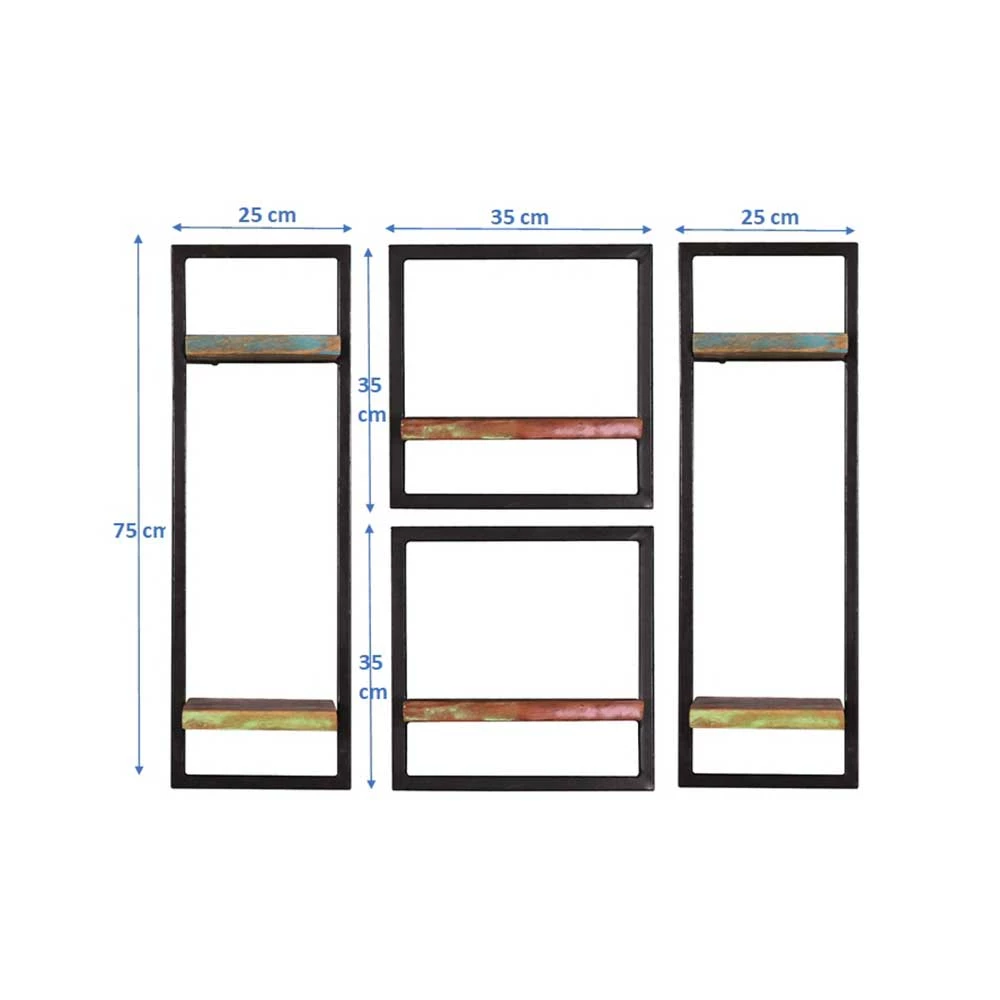 Shabby Chic Hängeregale Set - Jamaica (vierteilig) – Bild 3