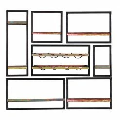 Shabby Wandregale Mit Flaschenablage - Jamaica (siebenteilig)