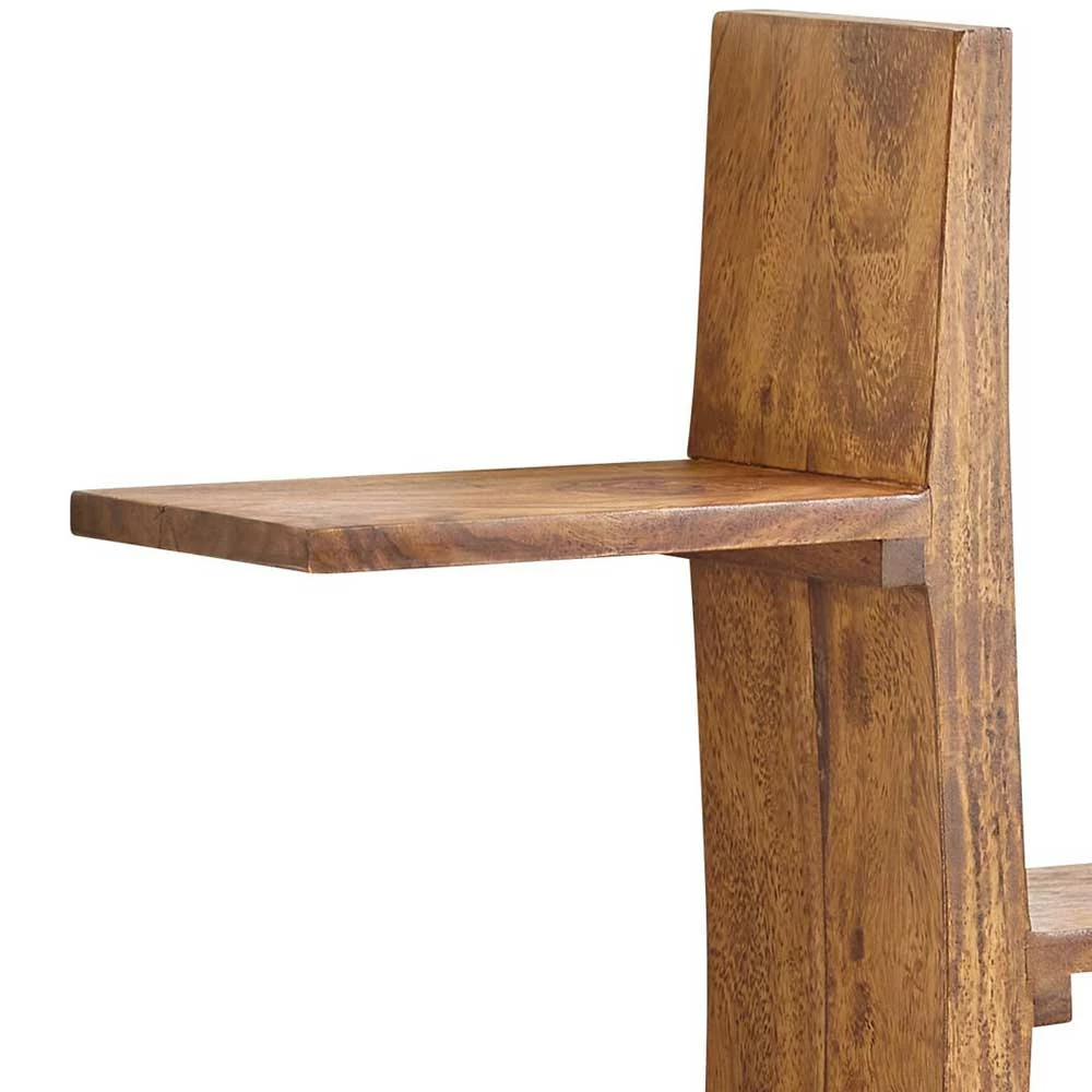 Sheesham Wandregal Mit Vier Böden - Elmin – Bild 5