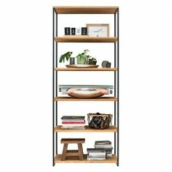 Stahl Regal Mit 6 Wildeiche Böden - Sluganov